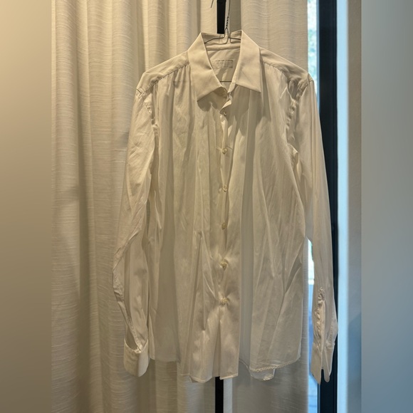 Authentic Prada White Stretch Cotton Shirt - Picture 4 of 6
